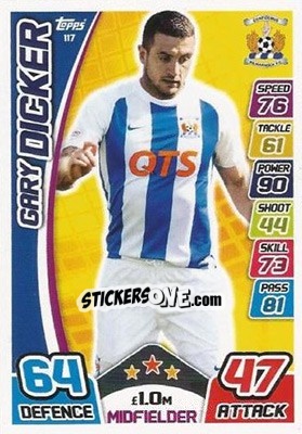 Sticker Gary Dicker - SPFL 2017-2018. Match Attax n. 117 - Topps