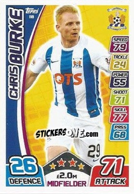 Sticker Chris Burke - SPFL 2017-2018. Match Attax n. 118 - Topps