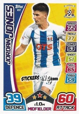 Sticker Jordan Jones - SPFL 2017-2018. Match Attax n. 122 - Topps