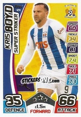 Sticker Kris Boyd - SPFL 2017-2018. Match Attax n. 124 - Topps
