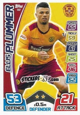 Sticker Ellis Plummer - SPFL 2017-2018. Match Attax n. 132 - Topps