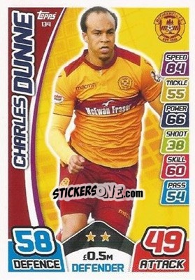 Sticker Charles Dunne - SPFL 2017-2018. Match Attax n. 134 - Topps