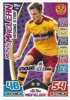 Sticker Ross MacLean - SPFL 2017-2018. Match Attax n. 136 - Topps