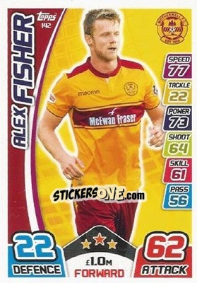 Sticker Alex Fisher - SPFL 2017-2018. Match Attax n. 142 - Topps