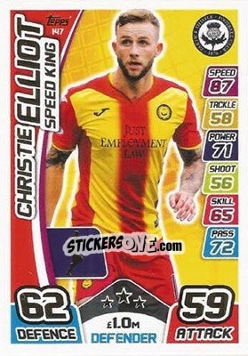 Cromo Christie Elliott - SPFL 2017-2018. Match Attax - Topps