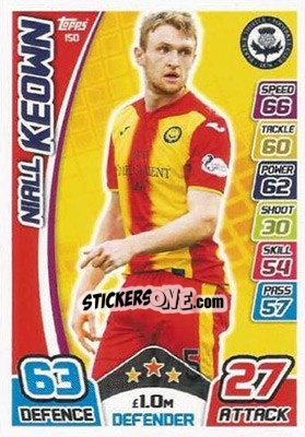 Cromo Niall Keown - SPFL 2017-2018. Match Attax - Topps