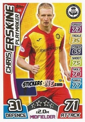 Figurina Chris Erskine - SPFL 2017-2018. Match Attax - Topps