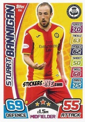 Sticker Stuart Bannigan - SPFL 2017-2018. Match Attax n. 156 - Topps