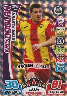 Sticker Kris Doolan - SPFL 2017-2018. Match Attax - Topps