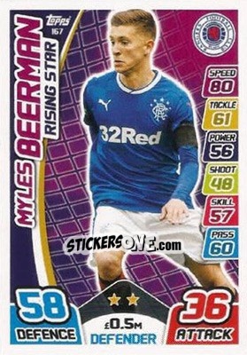 Cromo Myles Beerman - SPFL 2017-2018. Match Attax - Topps