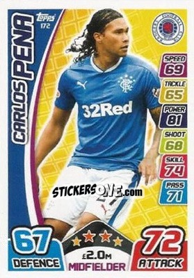 Sticker Carlos Peña - SPFL 2017-2018. Match Attax n. 172 - Topps