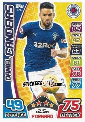 Sticker Daniel Candeias - SPFL 2017-2018. Match Attax n. 176 - Topps