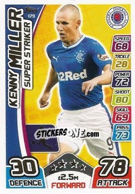 Sticker Kenny Miller - SPFL 2017-2018. Match Attax n. 179 - Topps