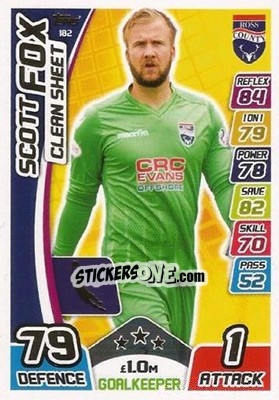 Sticker Scott Fox - SPFL 2017-2018. Match Attax n. 182 - Topps