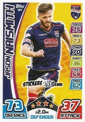 Sticker Jason Naismith - SPFL 2017-2018. Match Attax n. 184 - Topps