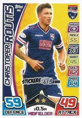 Sticker Christopher Routis - SPFL 2017-2018. Match Attax n. 188 - Topps