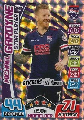 Sticker Michael Gardyne - SPFL 2017-2018. Match Attax n. 190 - Topps