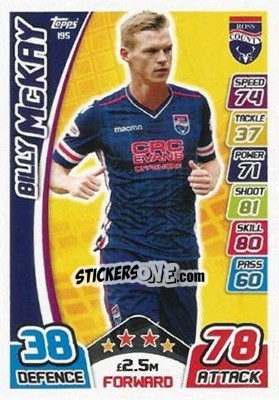 Sticker Billy McKay - SPFL 2017-2018. Match Attax n. 195 - Topps