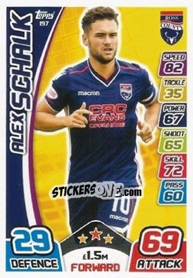 Sticker Alex Schalk - SPFL 2017-2018. Match Attax n. 197 - Topps