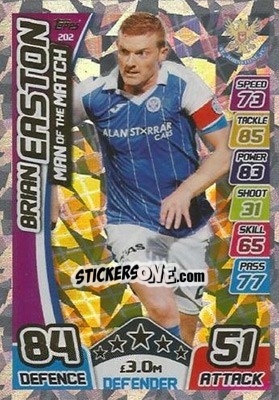 Sticker Brian Easton - SPFL 2017-2018. Match Attax n. 202 - Topps