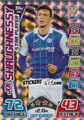 Sticker Joe Shaughnessy - SPFL 2017-2018. Match Attax n. 203 - Topps