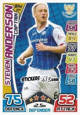 Sticker Scott Tanser - SPFL 2017-2018. Match Attax n. 205 - Topps