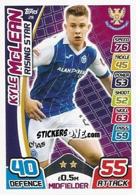 Sticker Kyle McClean - SPFL 2017-2018. Match Attax n. 211 - Topps