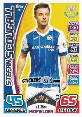 Sticker Stefan Scougall - SPFL 2017-2018. Match Attax n. 213 - Topps