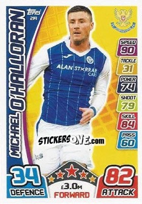 Sticker Michael O'Halloran - SPFL 2017-2018. Match Attax n. 214 - Topps