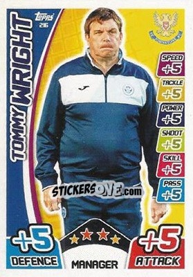 Sticker Tommy Wright - SPFL 2017-2018. Match Attax - Topps