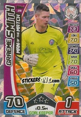 Sticker Graeme Smith - SPFL 2017-2018. Match Attax n. 218 - Topps