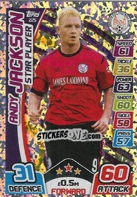 Sticker Andy Jackson - SPFL 2017-2018. Match Attax - Topps