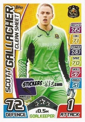 Sticker Scott Gallacher - SPFL 2017-2018. Match Attax - Topps