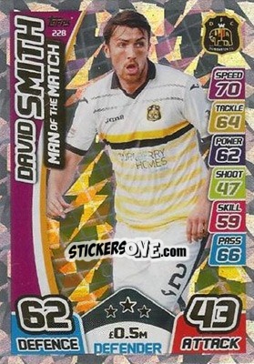 Sticker David Smith - SPFL 2017-2018. Match Attax n. 228 - Topps