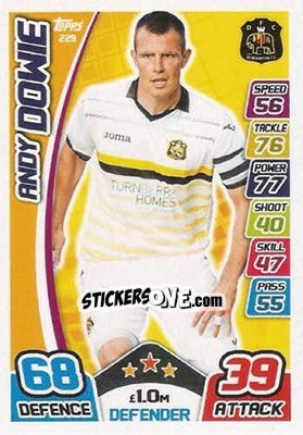 Sticker Andy Dowie - SPFL 2017-2018. Match Attax - Topps