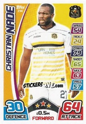 Sticker Christian Nadé - SPFL 2017-2018. Match Attax n. 234 - Topps