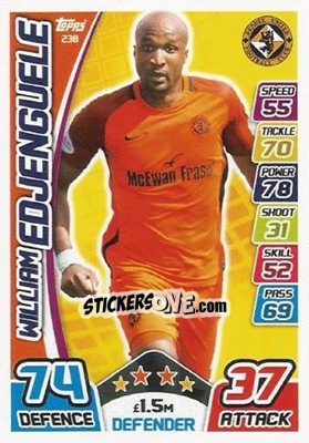 Sticker William Edjenguélé - SPFL 2017-2018. Match Attax n. 238 - Topps