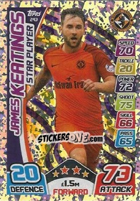 Sticker James Keatings - SPFL 2017-2018. Match Attax n. 243 - Topps