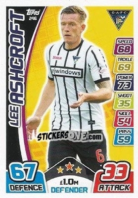 Sticker Lee Ashcroft - SPFL 2017-2018. Match Attax n. 246 - Topps