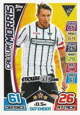 Sticker Callum Morris - SPFL 2017-2018. Match Attax n. 247 - Topps