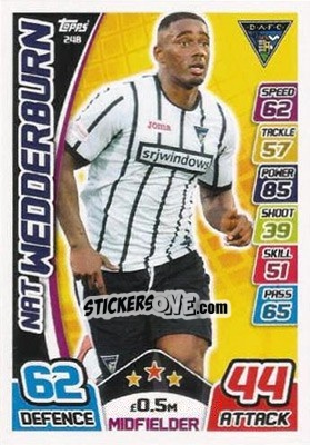 Sticker Nat Wedderburn - SPFL 2017-2018. Match Attax n. 248 - Topps