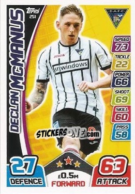 Sticker Declan McManus - SPFL 2017-2018. Match Attax n. 251 - Topps