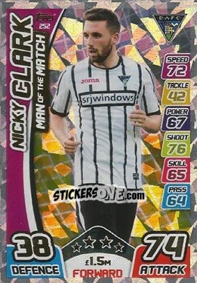Sticker Nicky Clark - SPFL 2017-2018. Match Attax n. 252 - Topps