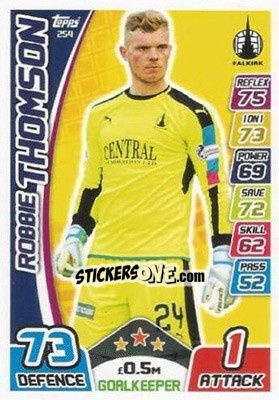 Sticker Robbie Thomson - SPFL 2017-2018. Match Attax n. 254 - Topps