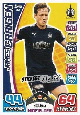 Sticker Myles Hippolyte - SPFL 2017-2018. Match Attax n. 258 - Topps