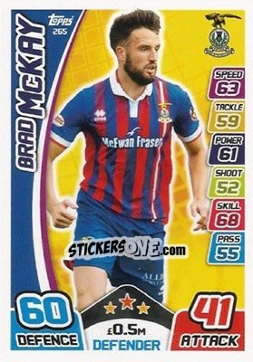 Figurina Brad McKay - SPFL 2017-2018. Match Attax - Topps