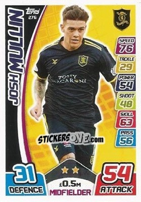 Sticker Josh Mullin - SPFL 2017-2018. Match Attax n. 276 - Topps