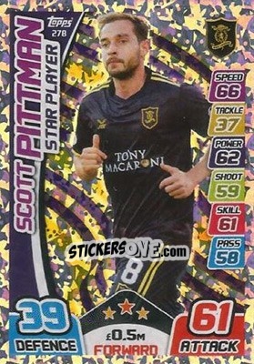 Sticker Scott Pittman - SPFL 2017-2018. Match Attax n. 278 - Topps
