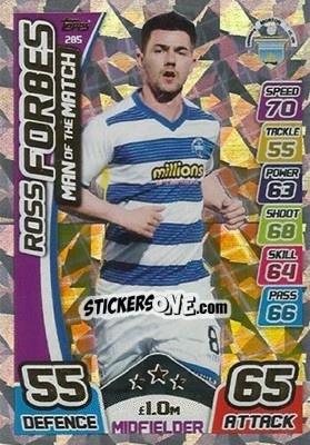 Cromo Ross Forbes - SPFL 2017-2018. Match Attax n. 285 - Topps