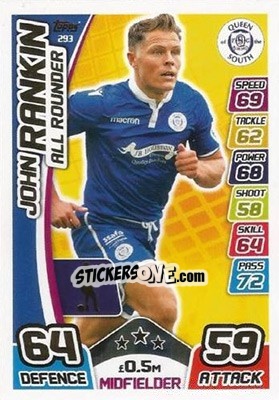 Cromo John Rankin - SPFL 2017-2018. Match Attax - Topps